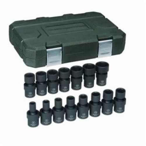 15PC UNIV IMP MM SOCKET SET 6PT-3/8DR