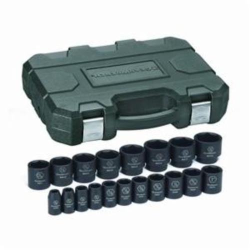 19PC STD IMPACT SAE SOCKET SET 6PT-1/2DR