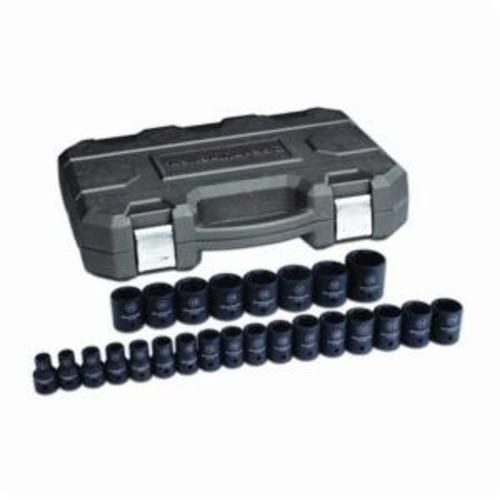 25PC STD IMPACT MM SOCKET SET 6PT-1/2DR