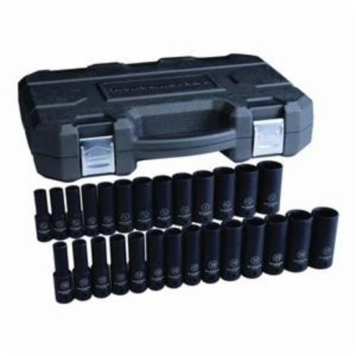 27PC DP IMP SAE/MM SOCKET SET 6PT-1/2DR