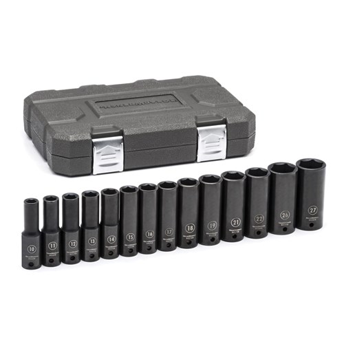 14PC DEEP IMPACT SOCKET SET MM 6PT-1/2DR