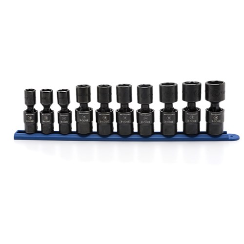 10PC STD PINLESS UNIV IMP MM SOCKET SET