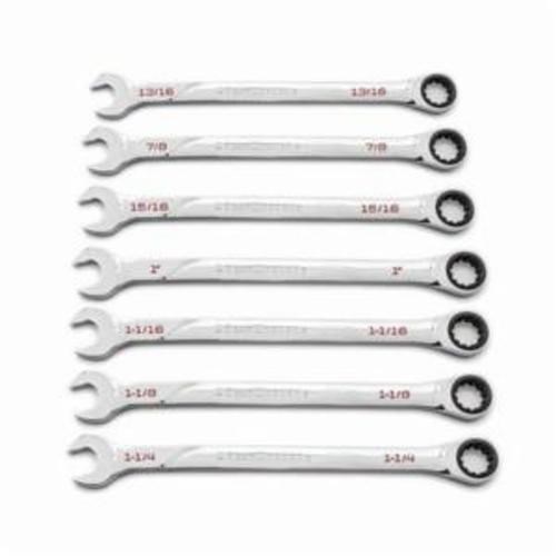 7PC 120XP SET RATCHETING WRENCH COMB SAE