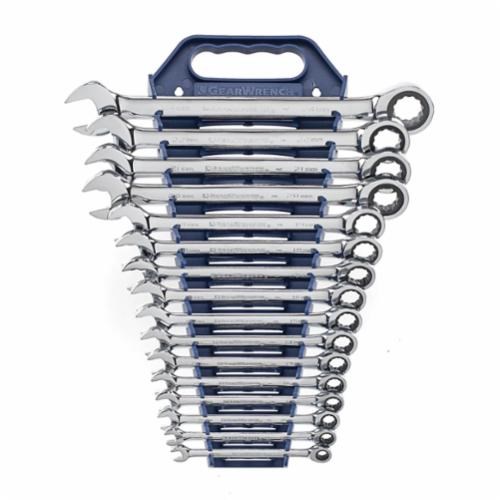 16PC SET WRENCH RATCHET COMB MET TRAY