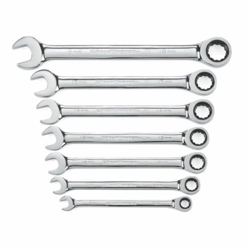 7PC SET WRENCH RATCHET COMB METRIC