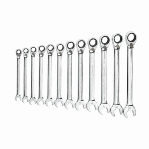 SET WRENCH RATCHET REV MET 12PC