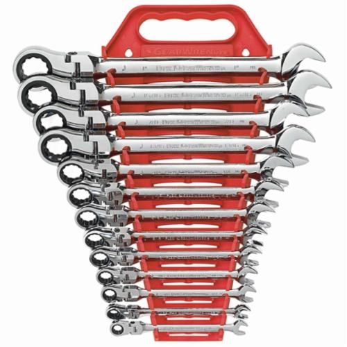 13PC SET RATCHETING WRENCH COMB FLEX SAE