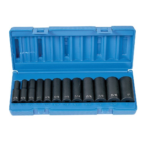 SOCKET SET 3/8 DR 6 PT 5/16"-1"