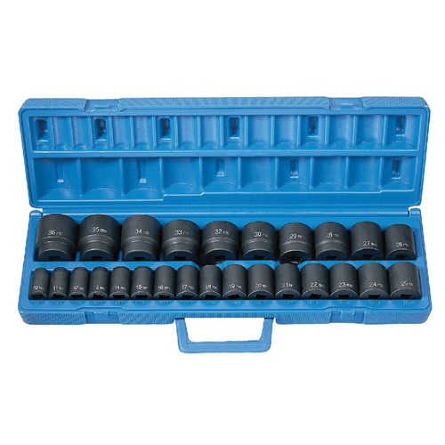 26PC 1/2DR IMPACT SOCKET SET METRIC