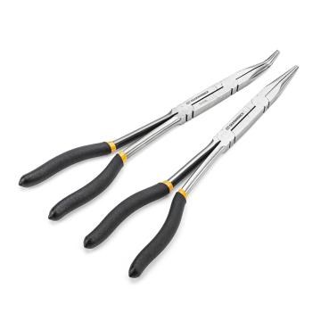 2PC DOUBLE-X STRIGHT & 45DEG PLIER SET