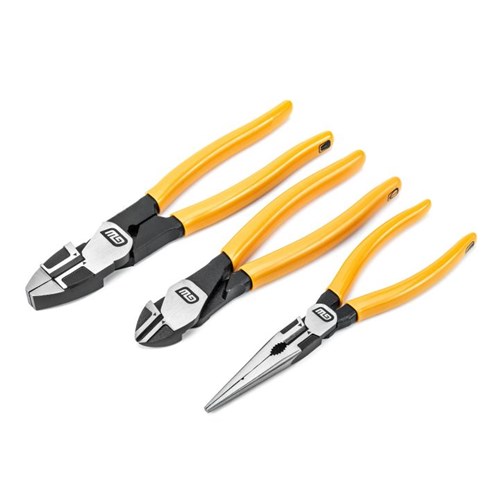 3PC ELECTRICIAN PLIER SET DIPPED