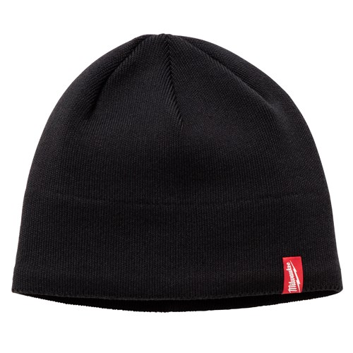 FLEECE LINED BEANIE - BLACK