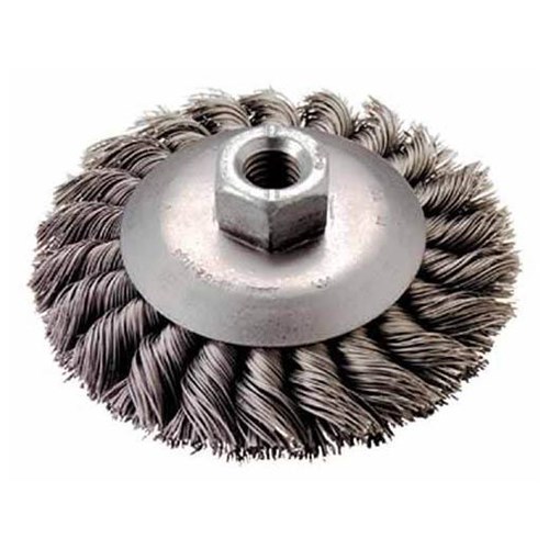 4"X5/8-11 .020/.023 SS KNOT BEVEL WHEEL