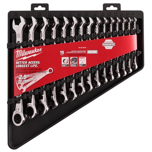 15PC RATCHETING COMB WRENCH SET METRIC