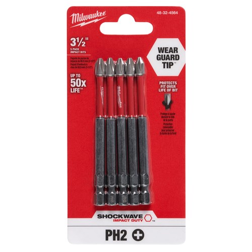 #2 PHILLIPS IMPACT BIT 3-1/2" (5/PK)