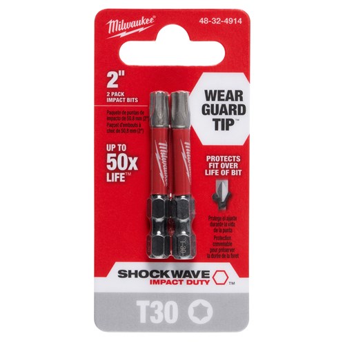 SHOCKWAVE 2" T30 BIT 2PK