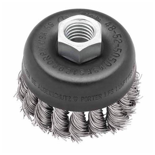 3X5/8-11 .020/023 SS KNOT WIRE CUP BRUSH