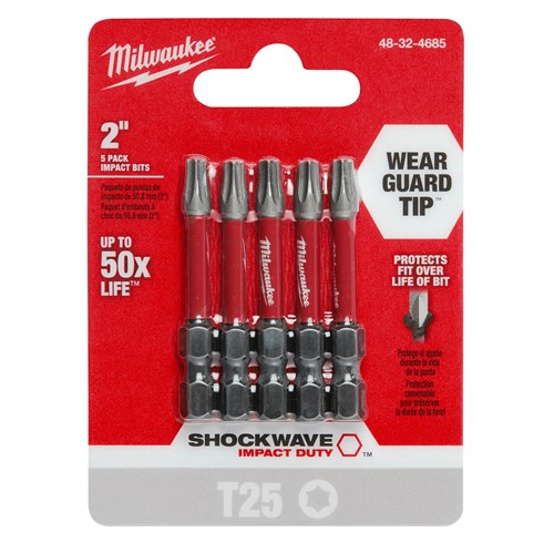 SHOCKWAVE 2" T25 BIT 5PK