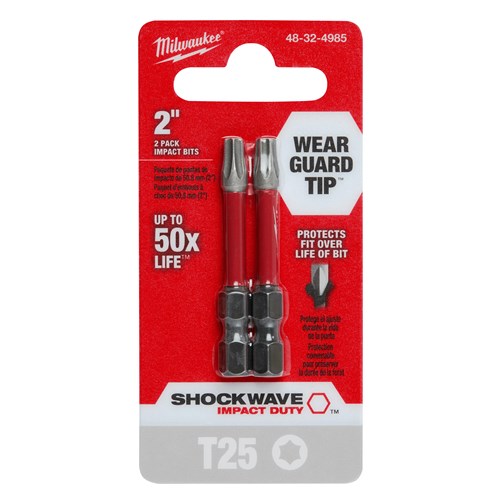 SHOCKWAVE 2" T25 BIT 2PK