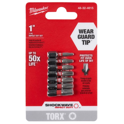 SHOCKWAVE 7PC TORX 1" INSERT BIT SET