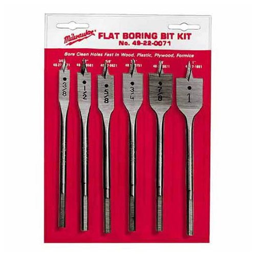 BIT KIT FLAT BORING 6PC