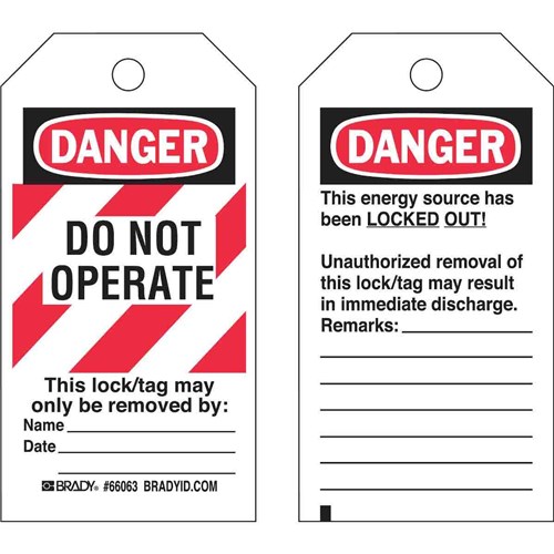 PK25 LOCKOUT TAGOUT TAGS