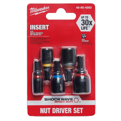 5PC SHOCKWAVE 1-7/8" MAG NUTDRIVER SET