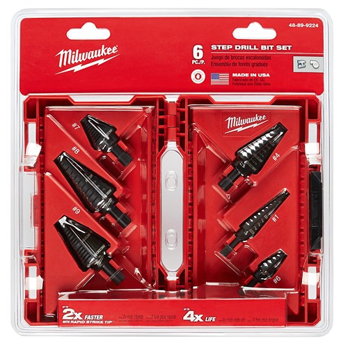 6PC STEP DRILL BIT SET