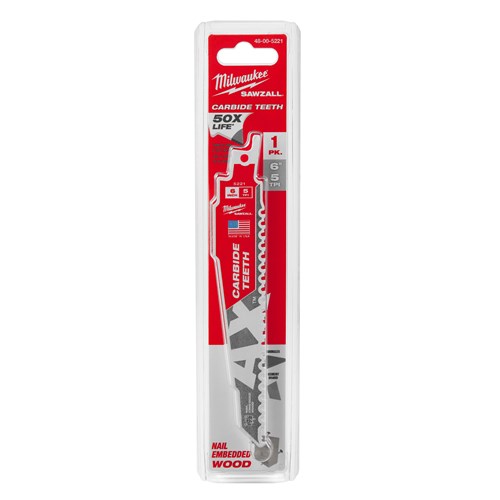 PK1 CARBIDE AX SAWZALL BLADE 6"-5T