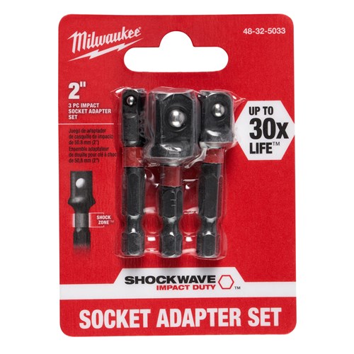 SHOCKWAVE 1/4" HEX SHANK SCKT ADPTR SET