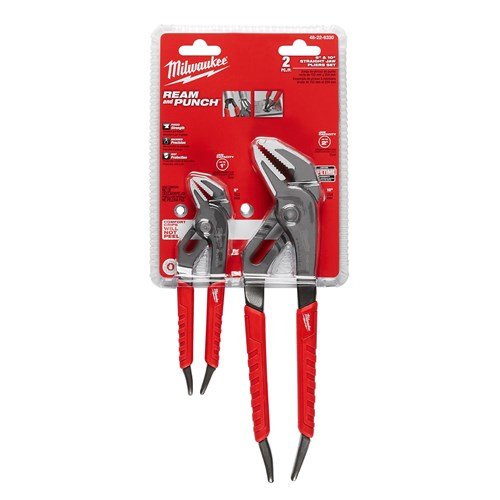 2PK STRAIGHT JAW PLIERS SET (6"/10")