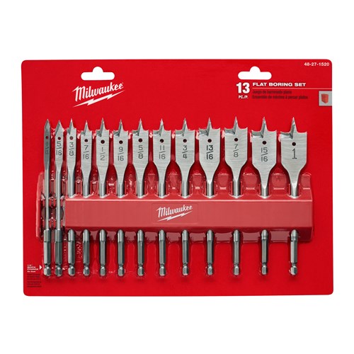 13PC FLAT BORING BIT SET