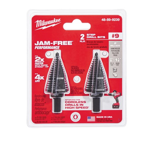 STEP DRILL BIT SET #9 - 2PC