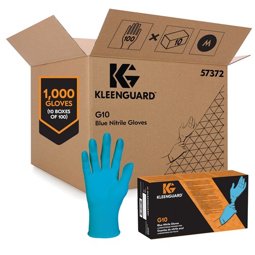 PK100 G10 BLUE NITRILE GLOVE (MED)