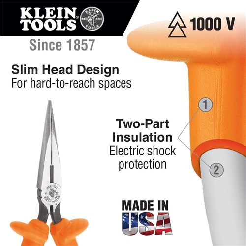 INSULATED LONG NOSE PLIERS