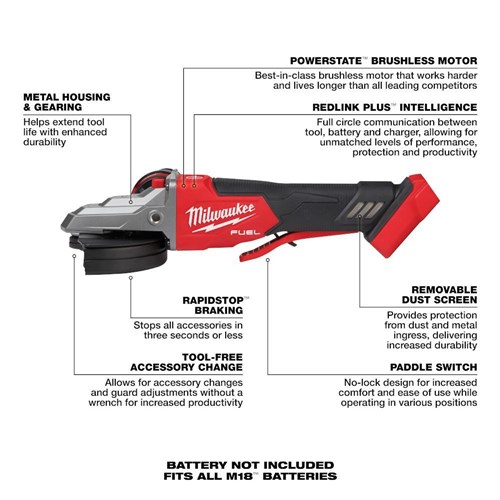 M18 FUEL 5" FLATHD BRAKE GRINDER PADDLE