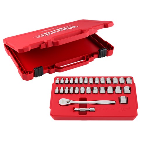 29PC 3/8 DR METRIC/SAE SOCKET SET