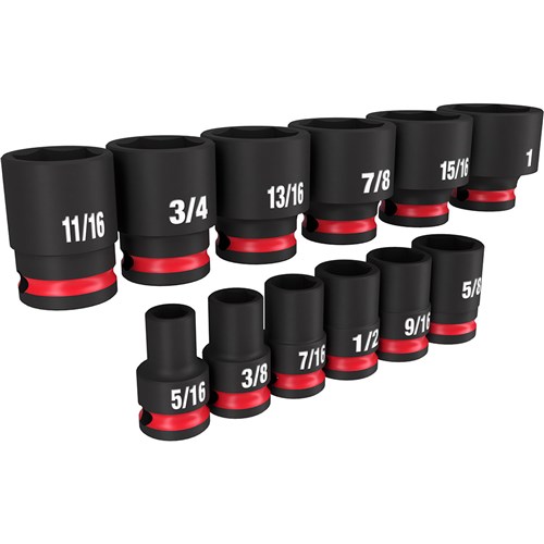 12PC IMPACT 3/8 DR SAE 6 PT SKT SET