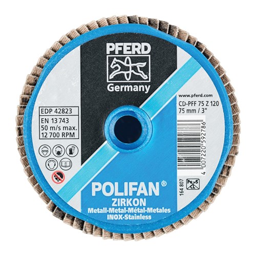 3" POLIFAN MINI FLAP DISC FLAT ZIRC 120