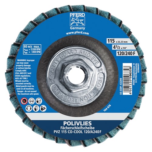 4-1/2X5/8-11FLAP DISC 120GRFINE