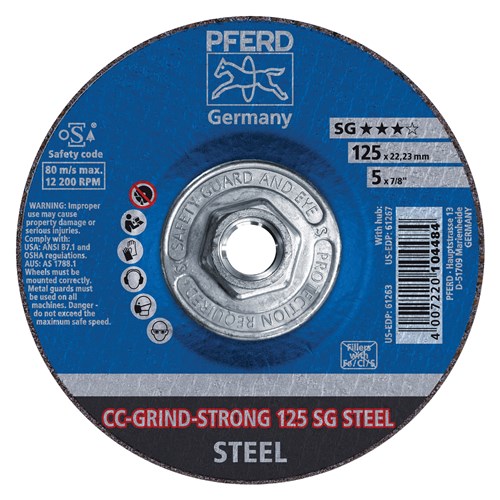 5" CC-GRIND-STRONG 5/8-11 SG STEEL