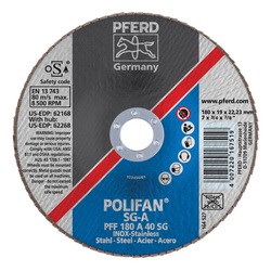 7X7/8 POLIFANFLAP DISC FLAT SG A/O 40GR