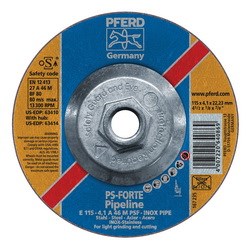 4-1/2X1/8 PIPELINE WHEEL 5/8-11 A46M PSF