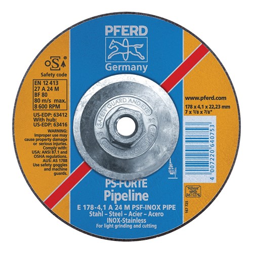 7X1/8 PIPELINE WHEEL 5/8-11 A 24 M PSF