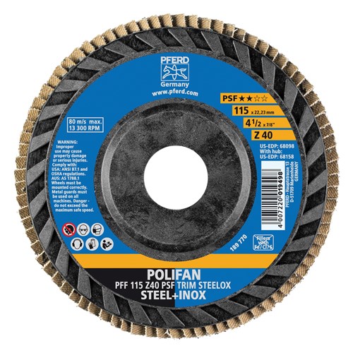 4-1/2X7/8 FLAP DISC PSF-XTRA ZIRC 40GR