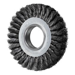 6" KNOT WHEEL BRUSH DOUBLE ROW .012 CS 2