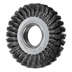 6" KNOT WHEEL BRUSH DOUBLE ROW .016 CS 2