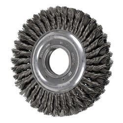 8" KNOT WHEEL BRUSH DOUBLE ROW .023 CS 2