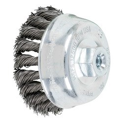 3-1/2 CUP BRUSH .020 CS 3/8-24 EXT