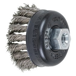 2-3/4 WIRE CUP BRUSH .020 SS 3/8-24 EXT